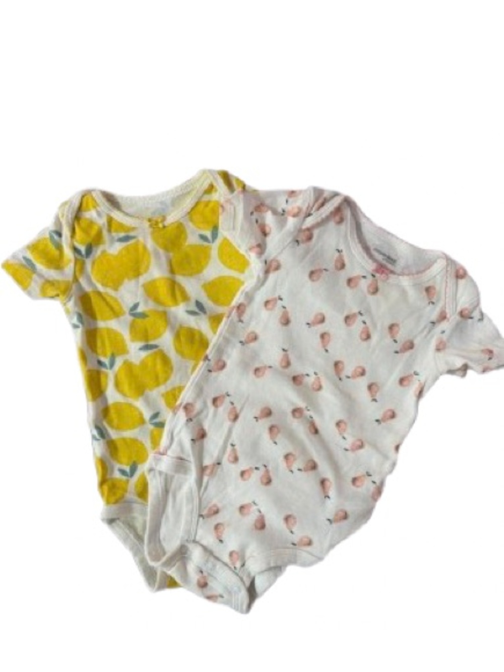 Simple-joys Baby girls 2 piece onesies- lemons - pears 12 months